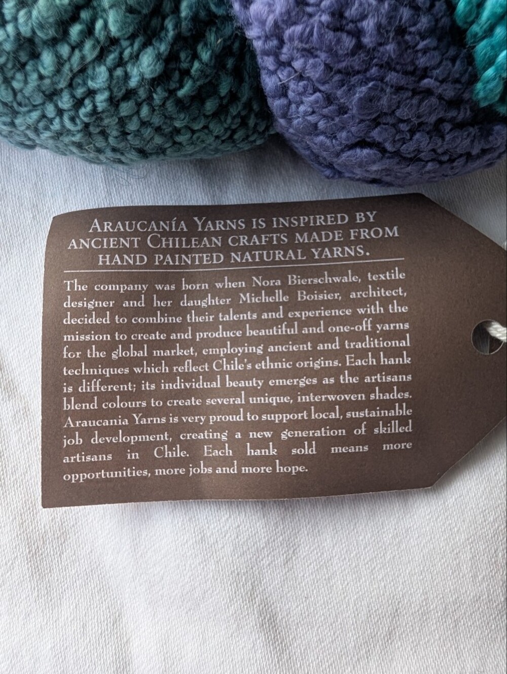 Araucania Chacabuco Multy Cotton Hand-Dyed Yarn Blue, Green, Purple - 4 Skeins - Picture 3 of 9
